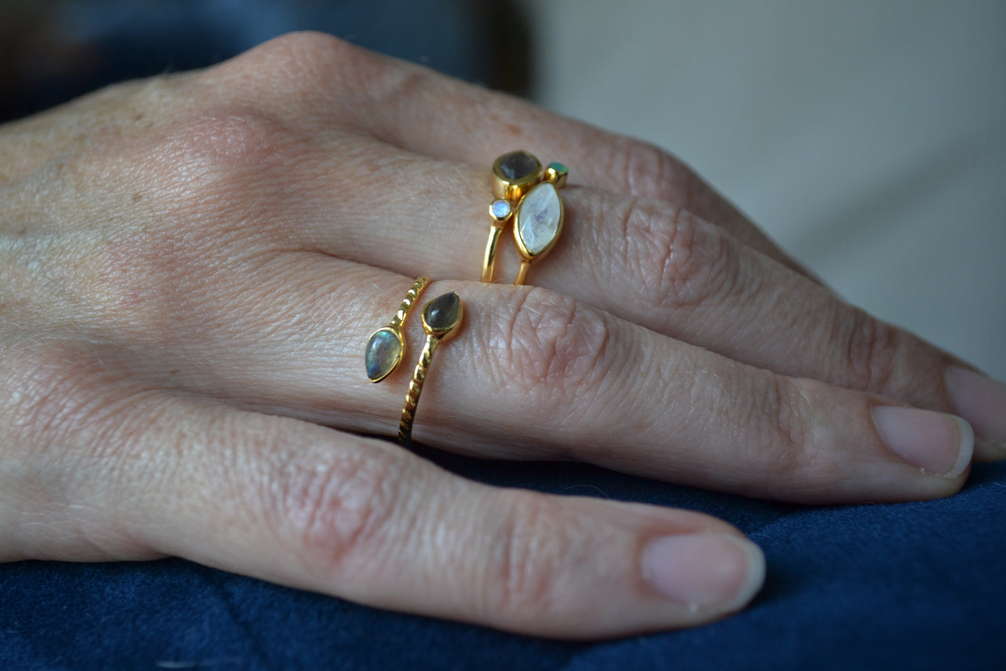 Double Lotus Bud Ring