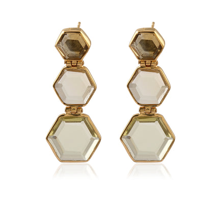 Hexagon Drop Earrings