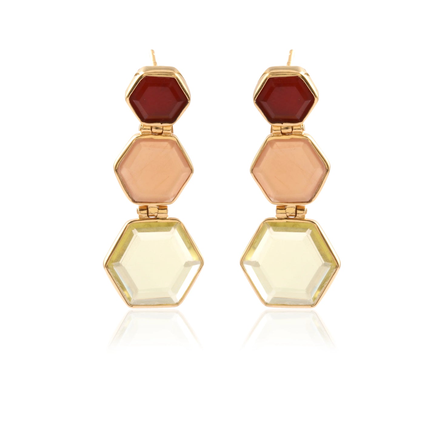 Hexagon Drop Earrings