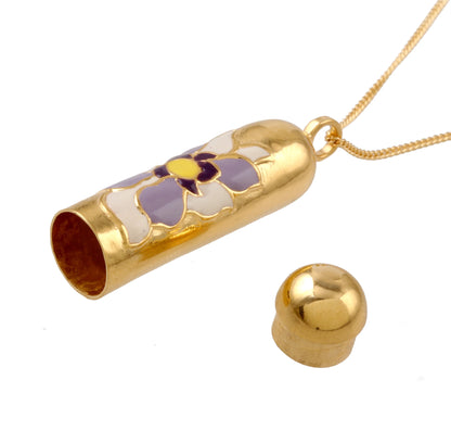 Violet Blooming Lotus Pendant