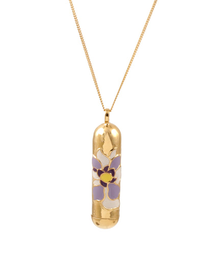 Violet Blooming Lotus Pendant