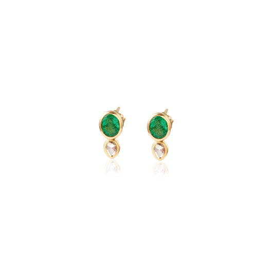 Emerald Dew Drop Earrings