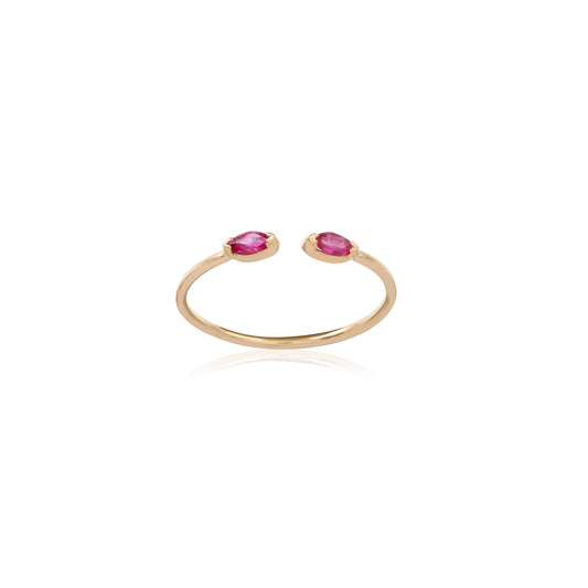 Ruby Petal Ring